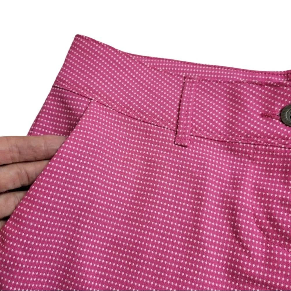 ISAAC MIZRAHI Polka Dot Patterned Shorts in Hot Pink Size 4 -- SUMMER STAPLE!!! - Picture 5 of 7
